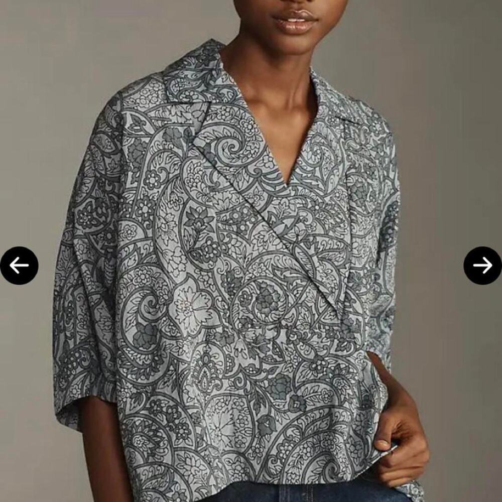 Anthropologie large Dylon Placket top large ptp 28 new